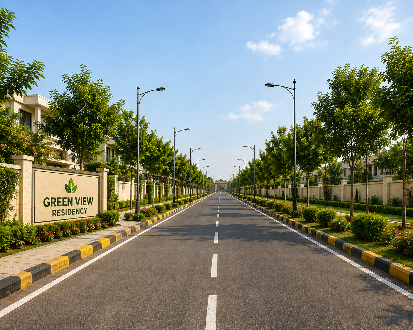 Green View Residency Wide Internal Road